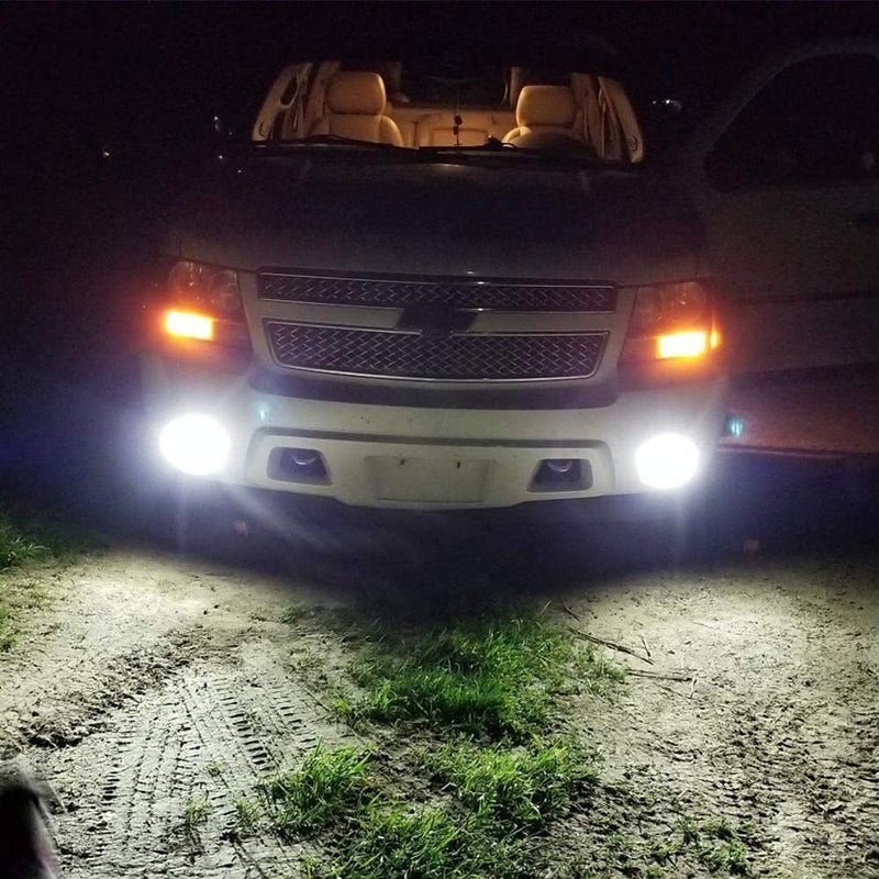 Alla Lighting 2800lm H8 H11 LED Fog Lights Bulbs, 6500K Xenon White H16 Replacement Xtreme Super Bright COB-72 SMD Cars Trucks - Image 3